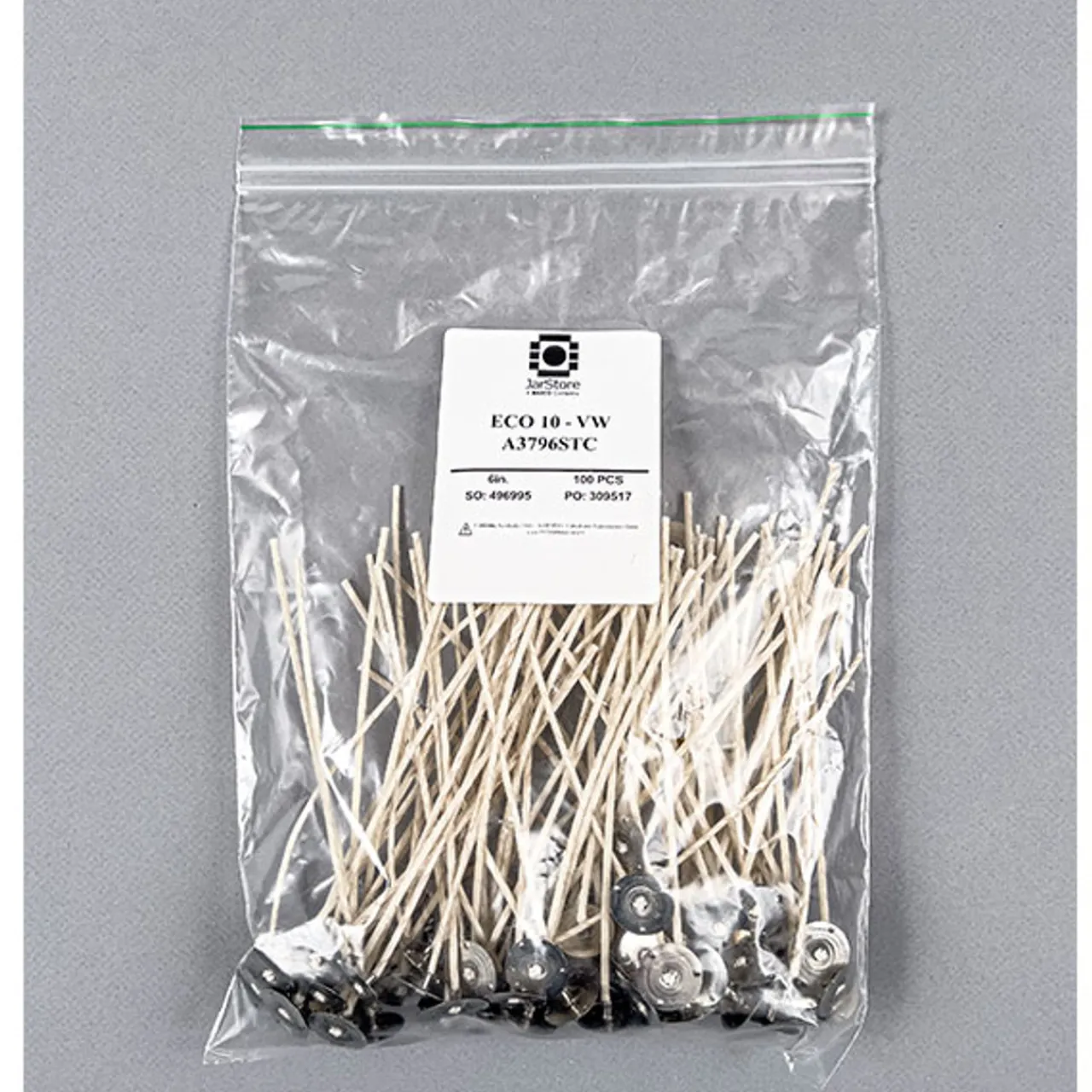 Shop Jar Store ECO-10 6" Pre-tabbed Wick | 100 Pack