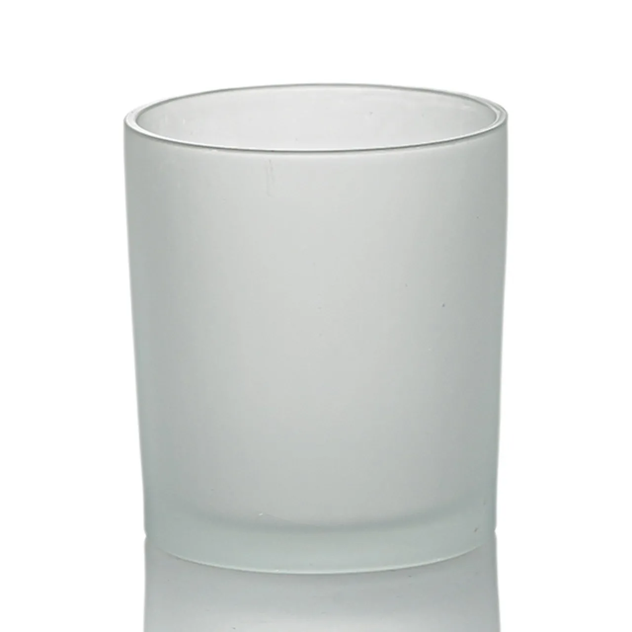 Cheap Jar Store Frosted White Colored Candle Jar 14.5 oz with Bamboo Lid | 12 Pack