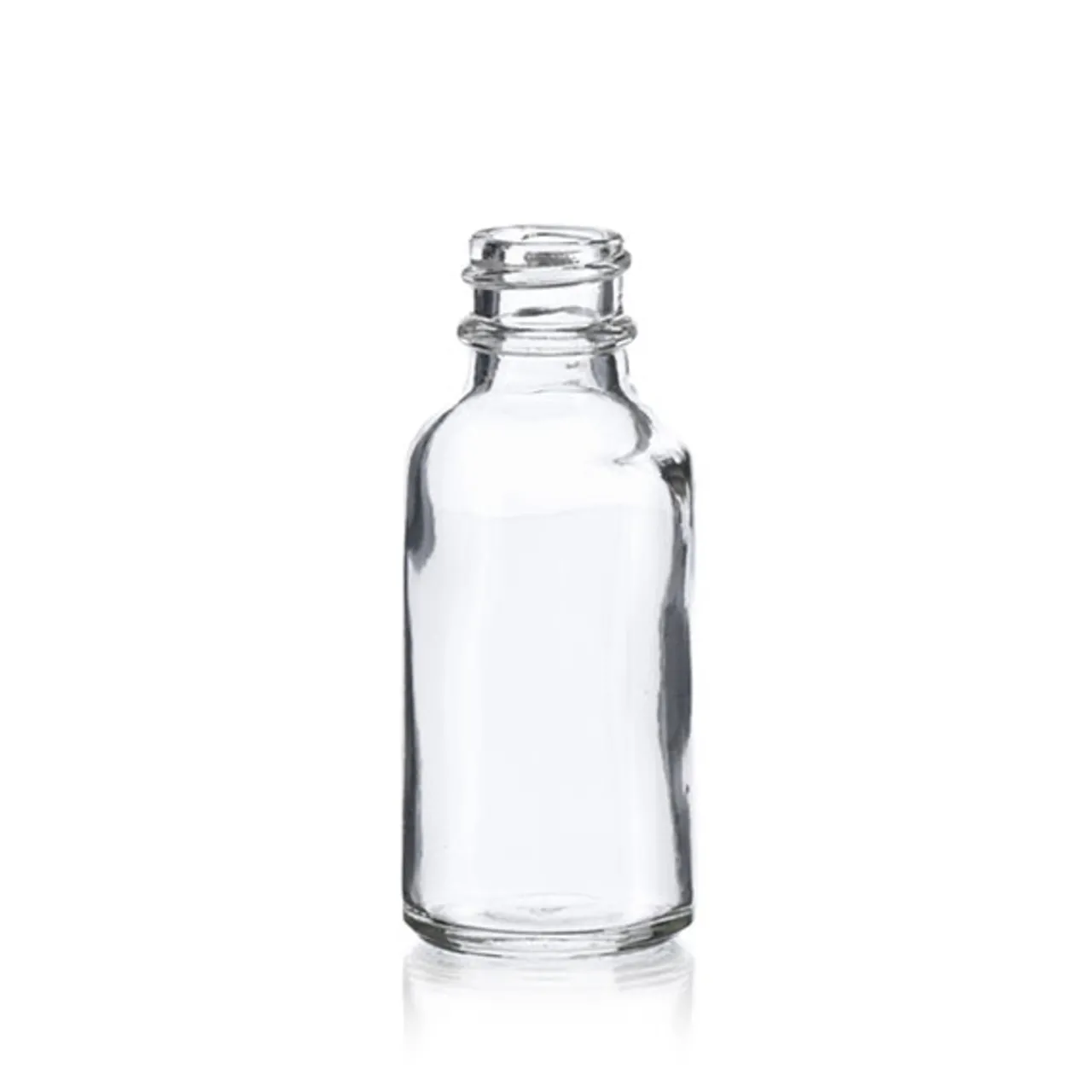 Outlet Jar Store 1 oz Clear Boston Round Bottle 20-400 | 25 Pack