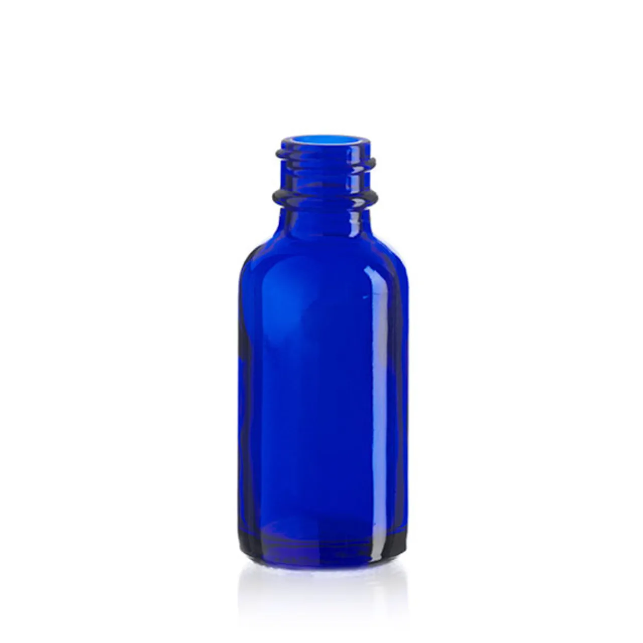 Shop Jar Store 1 oz Cobalt Blue Boston Round Bottle 20-400 | 25 Pack