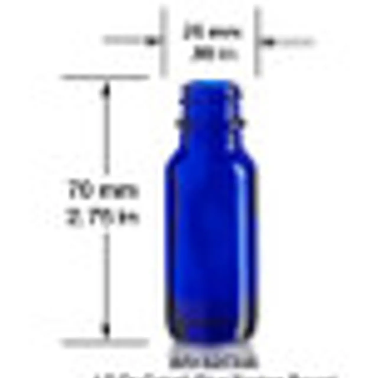 Best Sale Jar Store 1/2 oz Cobalt Blue Boston Round Bottle 18-400 | 25 Pack