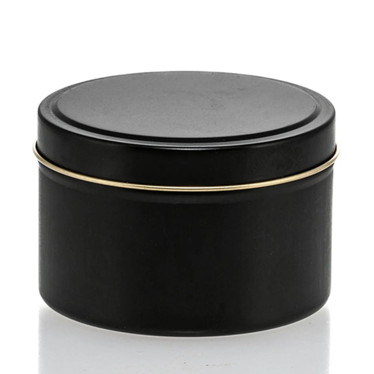 Store Jar Store 8 oz Black Candle Tin with Feet | 12 Pack