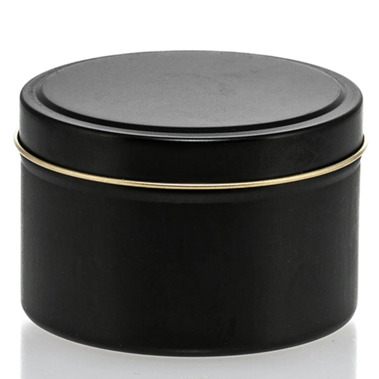 Best Jar Store 12 oz Black Candle Tin with Feet | 12 Pack