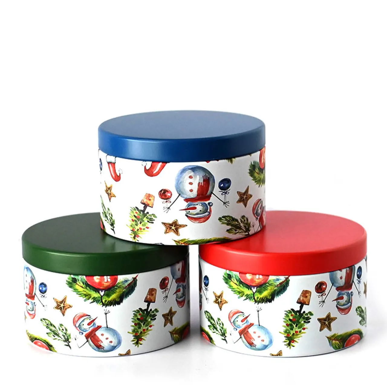 New Jar Store 8 oz Holiday Decorated Candle Tin | 12 Pack