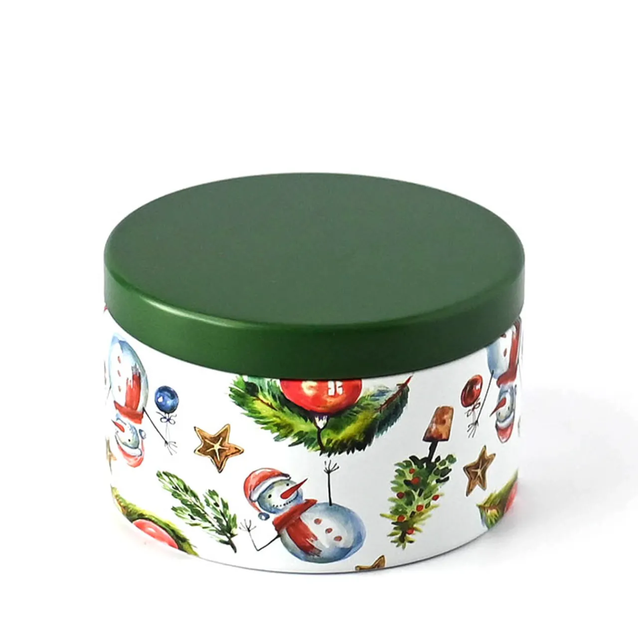 New Jar Store 8 oz Holiday Decorated Candle Tin | 12 Pack