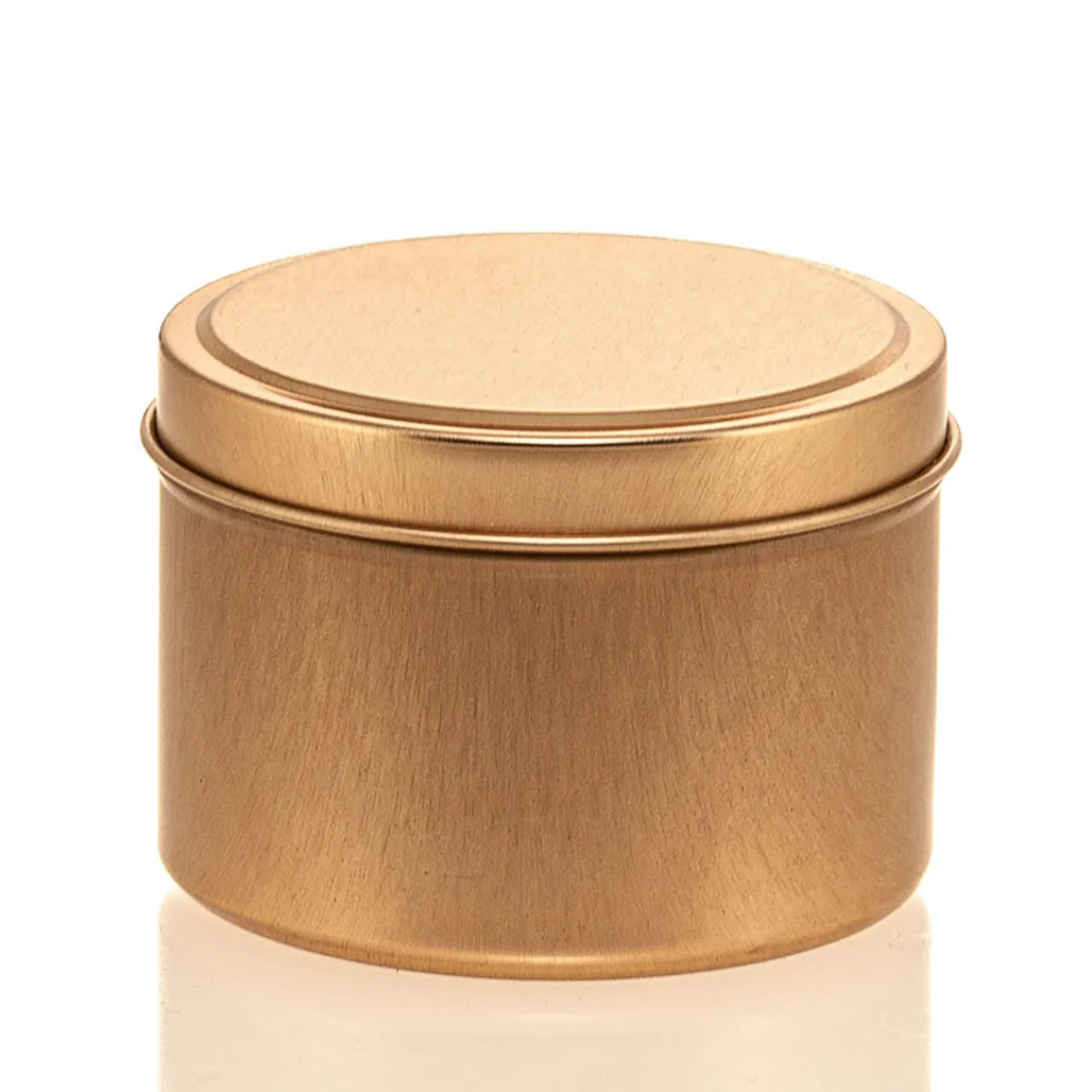 New Jar Store 6 oz Rose Gold Candle Tin with Feet | 12 Pack
