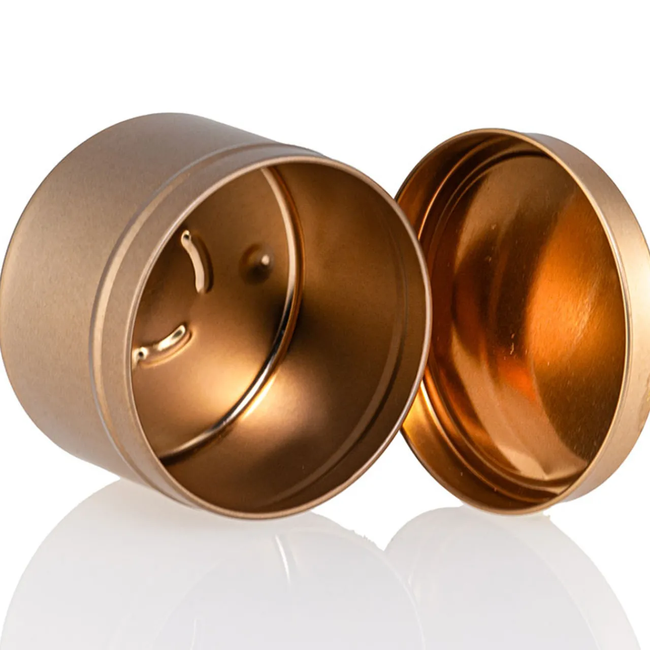New Jar Store 4 oz Rose Gold Candle Tin with Feet | 12 Pack