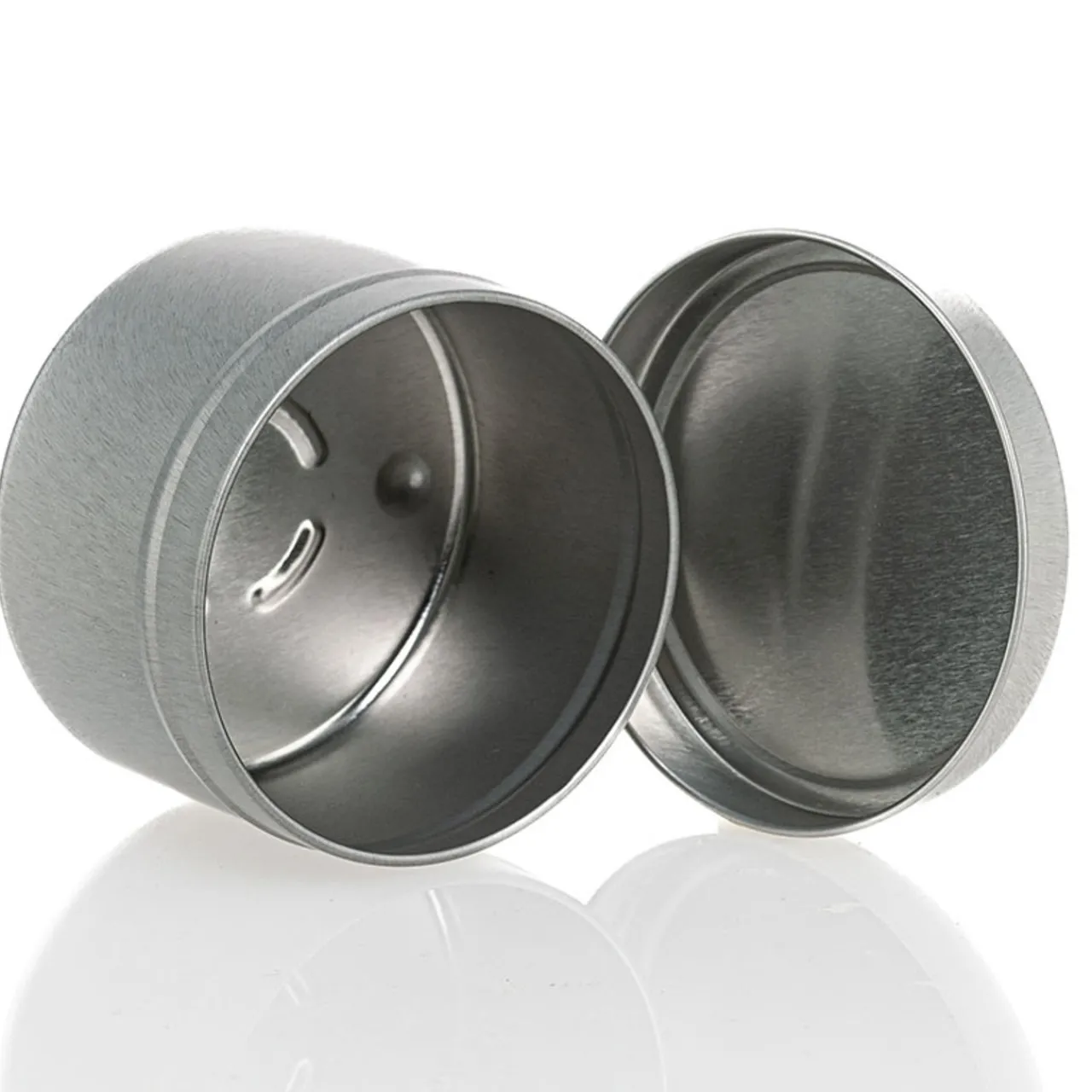 Cheap Jar Store 8 oz Silver Candle Tin with Feet | 12 Pack