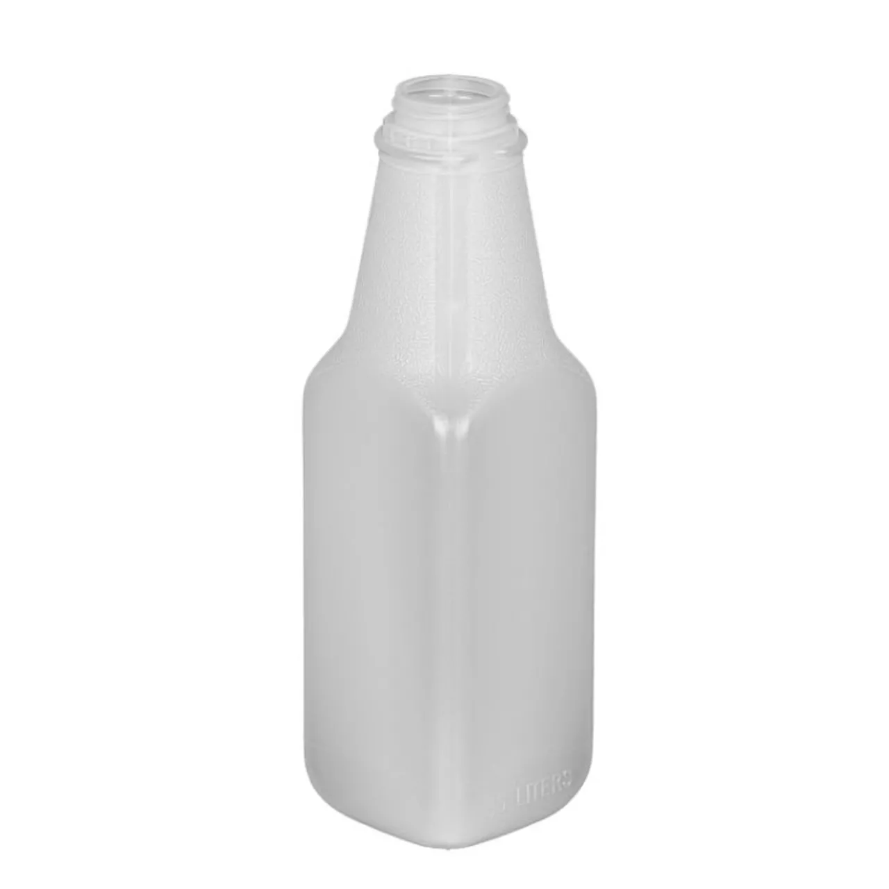 Hot Jar Store 32 oz Natural HDPE Tall Square Tamper Evident Bottle 38-400 | 12 Pack