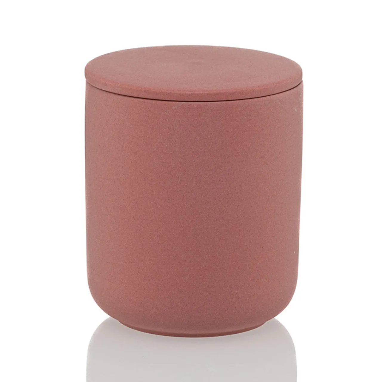 Cheap Jar Store 12.7 oz Rose Pink Ceramic Candle Jar with Lid | 16 Pack