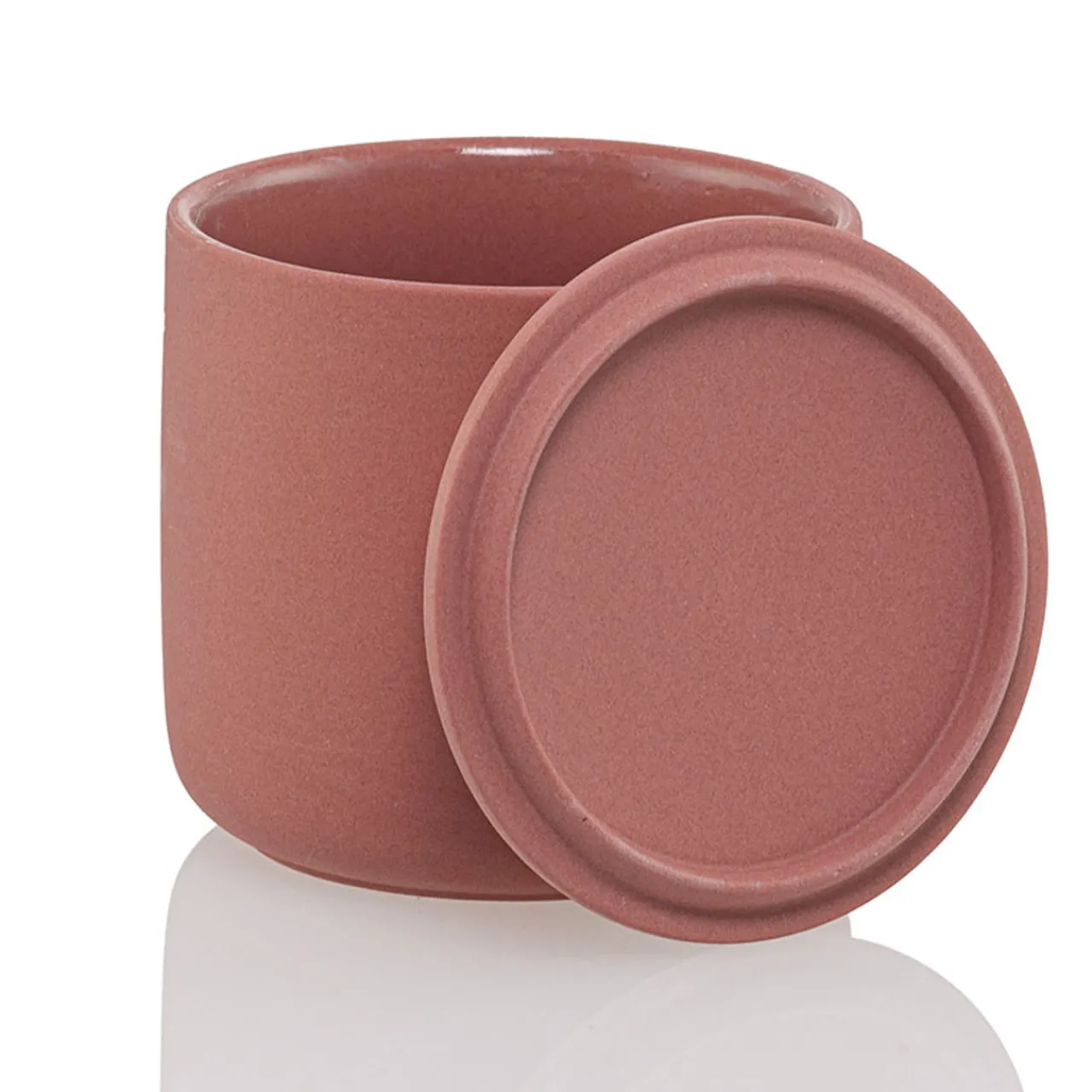 Shop Jar Store 13.5 oz Rose Pink Ceramic Candle Jar with Lid | 16 Pack