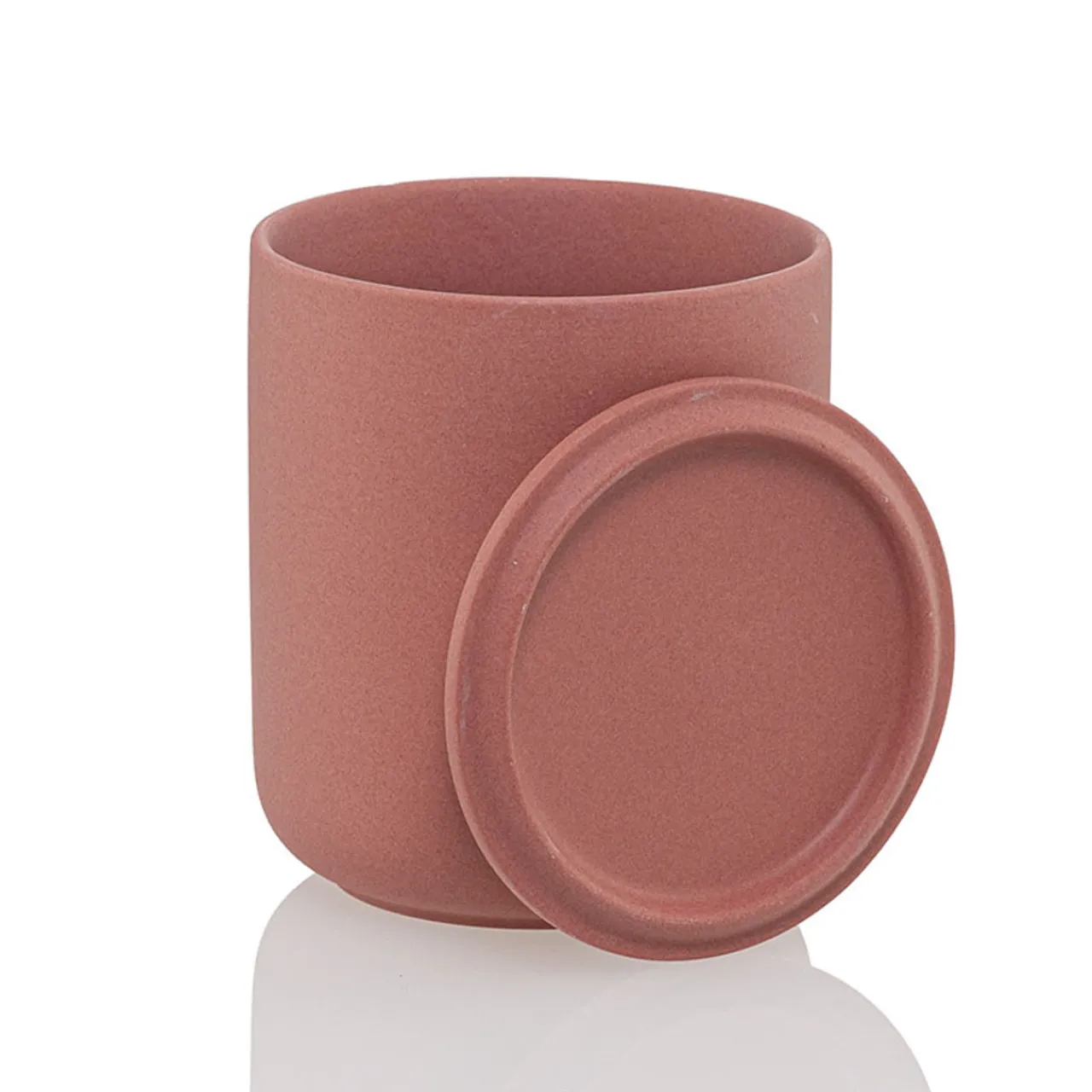 Cheap Jar Store 12.7 oz Rose Pink Ceramic Candle Jar with Lid | 16 Pack