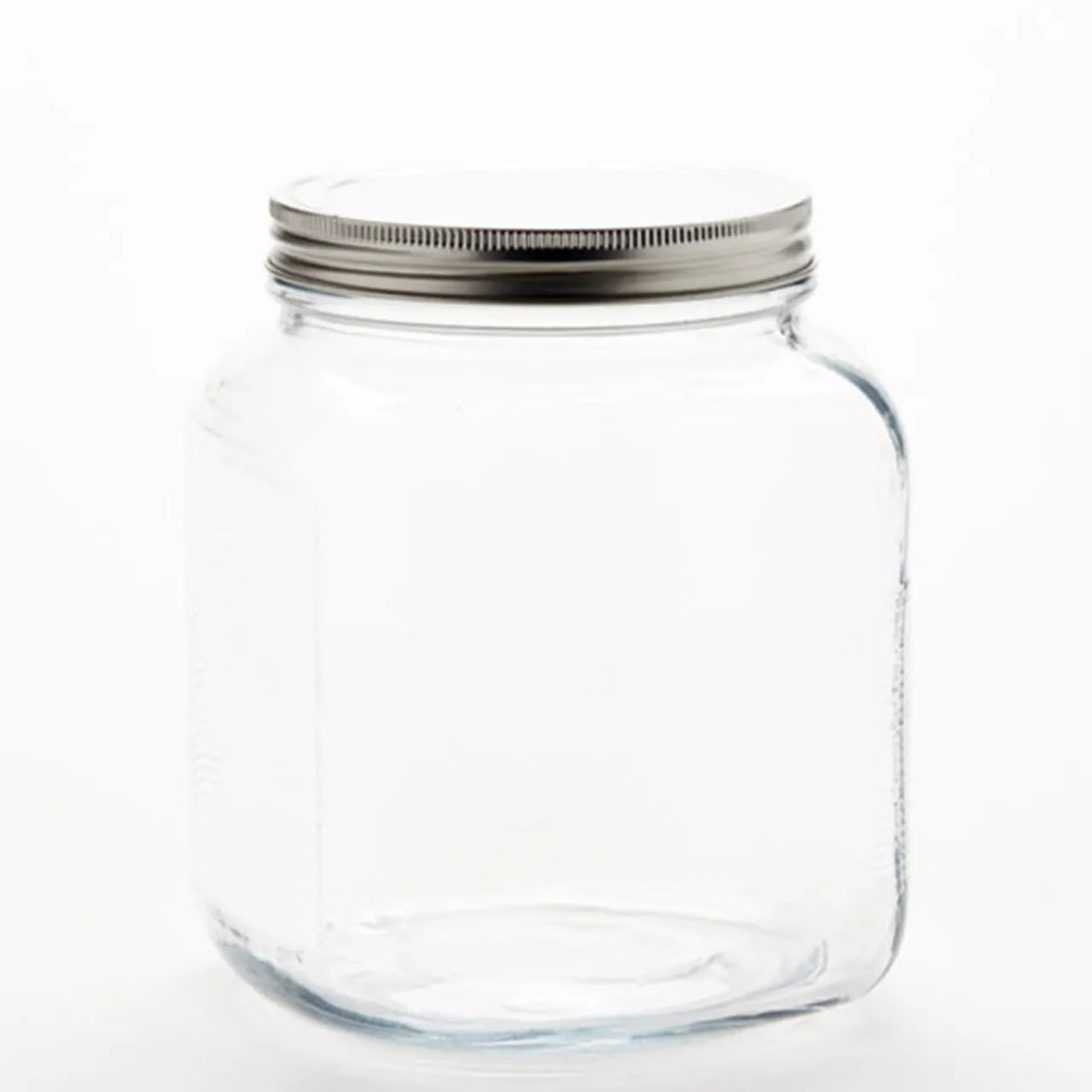 New Jar Store 2 Quart Anchor Cracker Jar with Brushed Metal Cover | 4 Pack